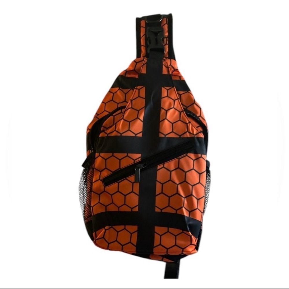 Stylish Orange and Black Men's Sling Bag